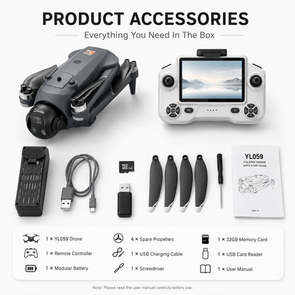 GPS Drone With 5G Screen Remote Lift‑Type Obstacle Avoidance Airdrop Function 180° Electric Adjust Camera Brushless 2KM 5G FPV Quadcopter