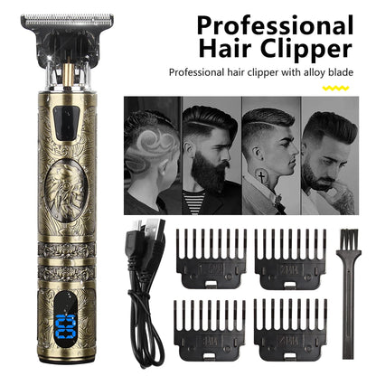 T9 Hair Clipper Repair Beard Shaving Body Hair Trimmer Clippers Electric Machine Men Haircut Machine 0mm Barber Shaver US STOCK