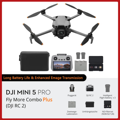 DJI Mini 5 Pro Camera Drones Ultra-Light Foldable Pocket Drone with 1-Inch CMOS 4K Professional Camera
