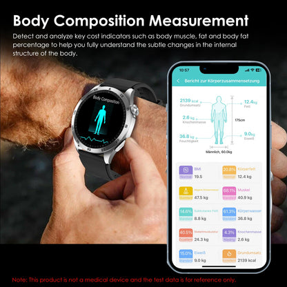 ECG+PPG Health Smart Watch Men Blood Oxygen Uric Acid Blood Pressure Monitoring HD Bluetooth Call AI Watch For iOS Android