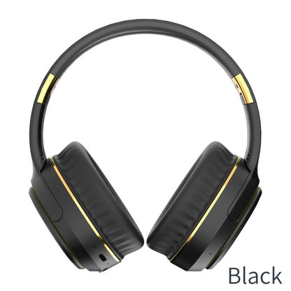 Over-Ear Bluetooth Headphones, Wireless Sport Headset with Wired Option, LED Breathing Light, Foldable Portable Design for PC Gaming, Music, Travel, Home Office Use, Great Gift Choice for Men, Women and Students