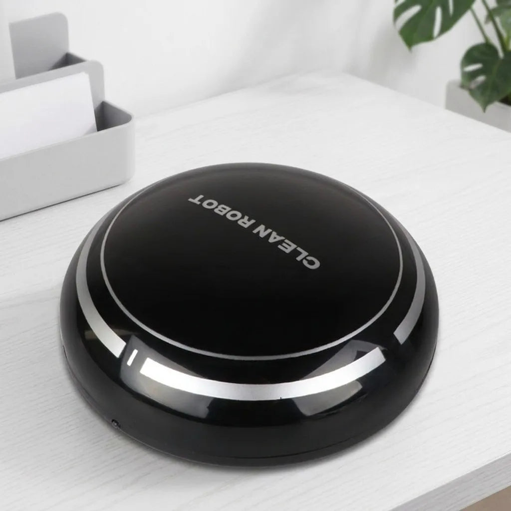 Robot Vacuum Cleaner, Smart Fully Automatic Sweeping and Vacuuming Robot with USB Charging, Compact Mini Robotic Sweeper for Hard Floor, Pet Hair, Home and Office, 19 x 8.5 x 19cm