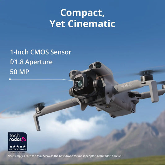 DJI Mini 5 Pro Drones with a Camera & DJI RC-N3 Remote Controller 249g 1-Inch CMOS Drone 4K Professional HDR 360° ActiveTrack 225° Gimbal All-Round Obstacle Avoidance