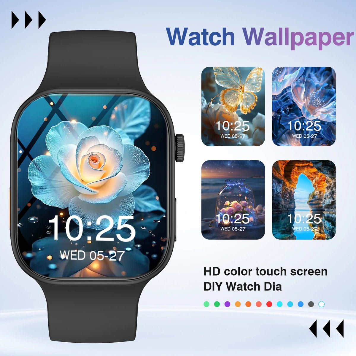 2026 New Smart Watch, Wireless Call, Outdoor Fitness Tracker, Sports Mode, Steps, Sedentary Reminder,  Music Control, Suitable for Android & Iphone,Christmas/New Year/Birthday Watch Gifts