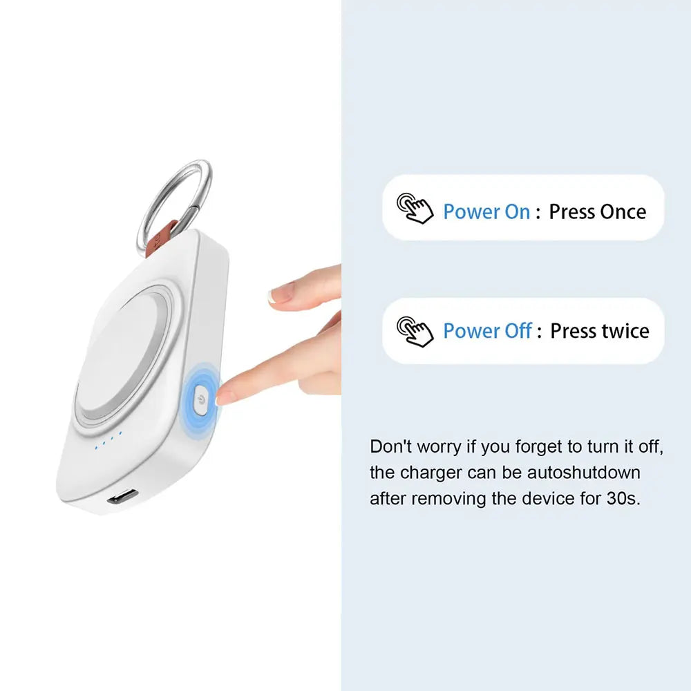 1800mAh Magnetic Wireless Portable Watch Type-C Fast Charger for Samsung Galaxy Watch 8/8 Classic/7 Ultra/6 Classic Fast Charging
