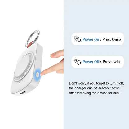 1800mAh Magnetic Wireless Portable Watch Type-C Fast Charger for Samsung Galaxy Watch 8/8 Classic/7 Ultra/6 Classic Fast Charging