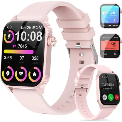 Women's Smartwatch: 120 Modes, 1.83" HD, HR/Sleep Monitor, Bluetooth, Waterproof