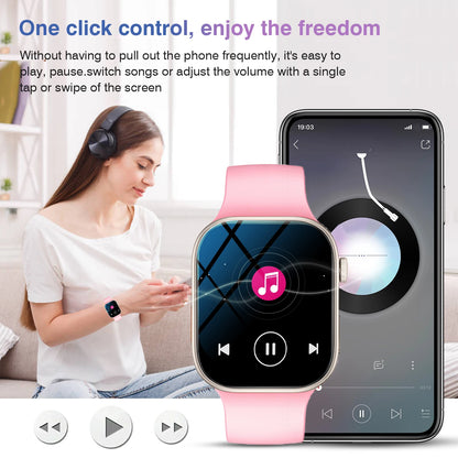 2026 New Smart Watch, Wireless Call, Outdoor Fitness Tracker, Sports Mode, Steps, Sedentary Reminder,  Music Control, Suitable for Android & Iphone,Christmas/New Year/Birthday Watch Gifts