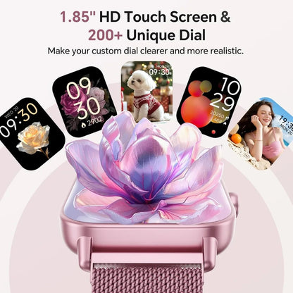 Fitness Watches with 1.85" HD Display, Dual OS, 120+ Modes, HR & Sleep Monitoring, 3ATM Water Res
