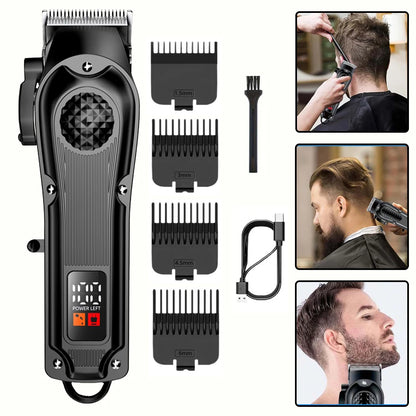 Professional Hair Clipper for Men, Electric Barber Clipper Cordless Rechargeable Hair Cutting Clippers, Men's Hair Cutting Tools