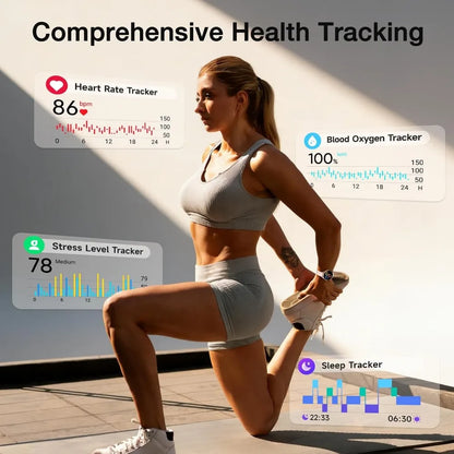 Smart Watch for Women - 1.57" HD Fitness Tracker with Bluetooth, Waterproof, Heart Rate Monitor, AI Voice, 105+ Sports Modes