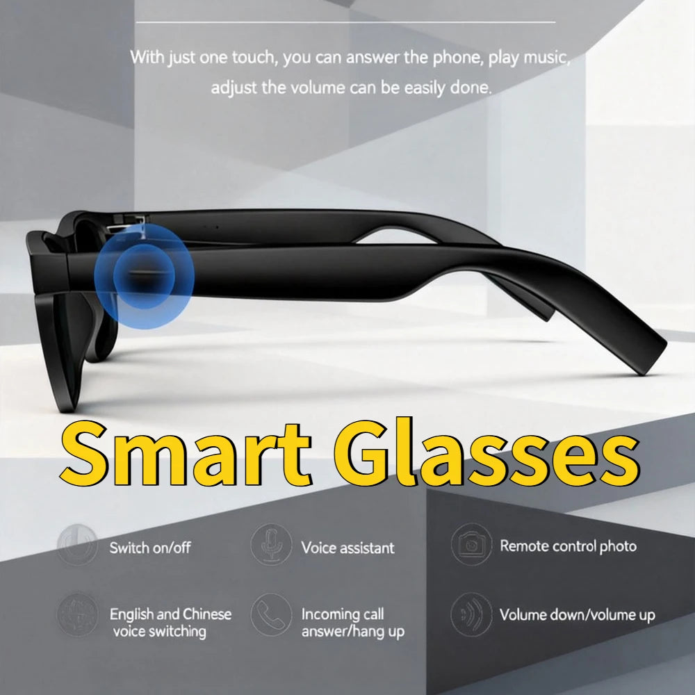 New D11 Smart Glasses AI Shooting Video Recorder Voice Assistant Music Bluetooth Connectivity Anti Blue-Light Sunglasses