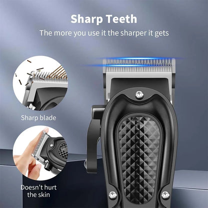 Professional Barber Electric Hair clipper LED display screen UBS charging Trimmer Powerful electric hair clipper trimmer tool