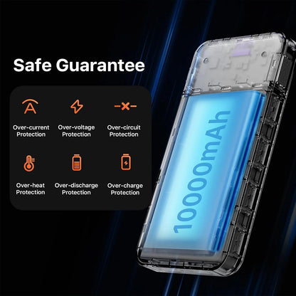 JUOVI Power Bank 10000mAh, 35W External Battery Quick Charge, Portable Charger PD 3.0 and QC 4.0, USB C Portable Battery for iPhone 17 16 15 14 13 Series, Galaxy, Tablets, Etc