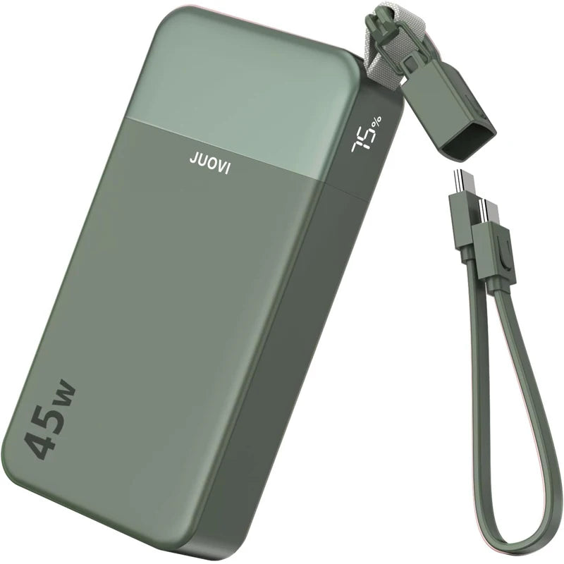 JUOVI 20000mAh 45W Portable Charger Power Bank Fast Charging PowerBank with PD 3.0 & QC 4.0 for Samsung S26/25/24 iPhone 17/16/15/14/13 Series