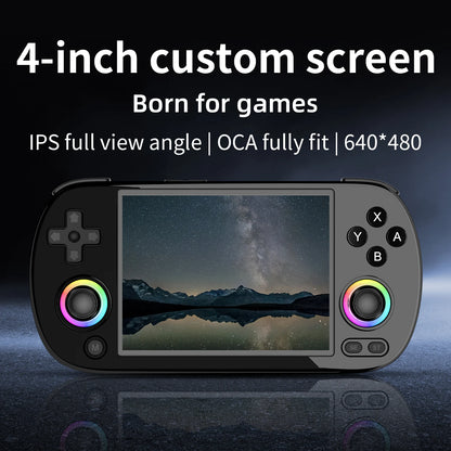 Anbernic RG40XX H Handheld Game Console 4.0'' IPS 640*480 Screen Linux 64G-bit 3200mAh RGB Joystick RG40XXH Portable Retro Gaming Console Supports 5G WiFi Streaming HDMI TV Output