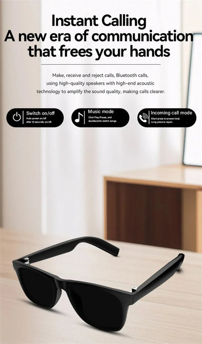US New D11 Smart Glasses Hot Recorder Voice Assistant Music Bluetooth AI Shooting Connectivity Sunglasses Wearable Devices