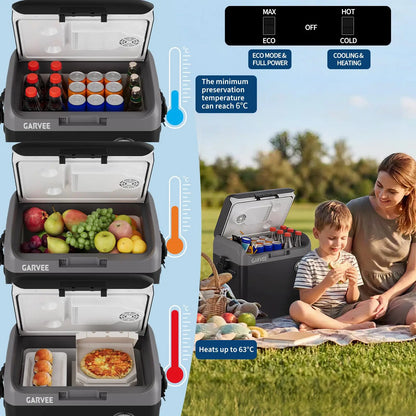 30L Electric Cooler And Warmer Portable Thermoelectric Fridge With 110V AC 12V Car Plug For Car Truck Camping Travel
