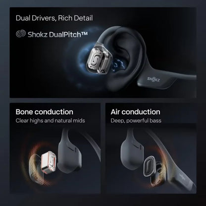 SHOKZ OpenRun Pro 2 S820/S821 Sports Headphones Open Ear Earphones Bluetooth 5.3 Noise Cancelling Microphone IP55 Waterproof