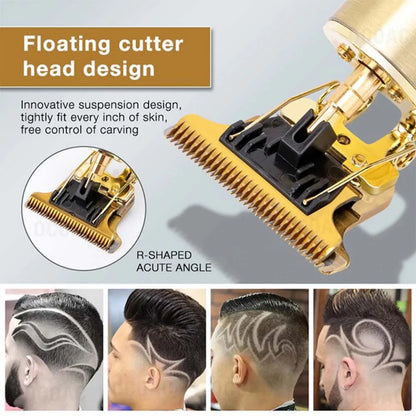 Rechargeable Hair Clipper Barber Professional Electric Hair Trimmer Shaver Trimmer Beard 0mm Men Hair Cutting Machine for Men