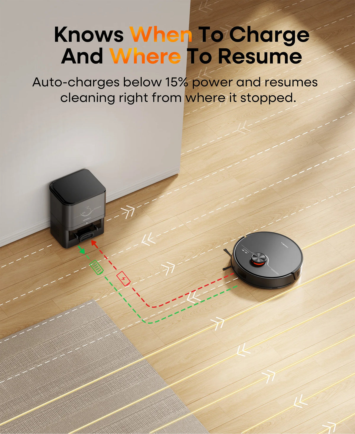 Refurbished UNINELL By Erabros UR3 Robot Vacuum and Mop Combo, 7000Pa Suction Robotic Vacuum, Self-Emptying 90 Days Capacity, LiDAR Navigation Home Mapping, 180 Mins, App/Alexa, for Pet Hair Carpets Hard Floors