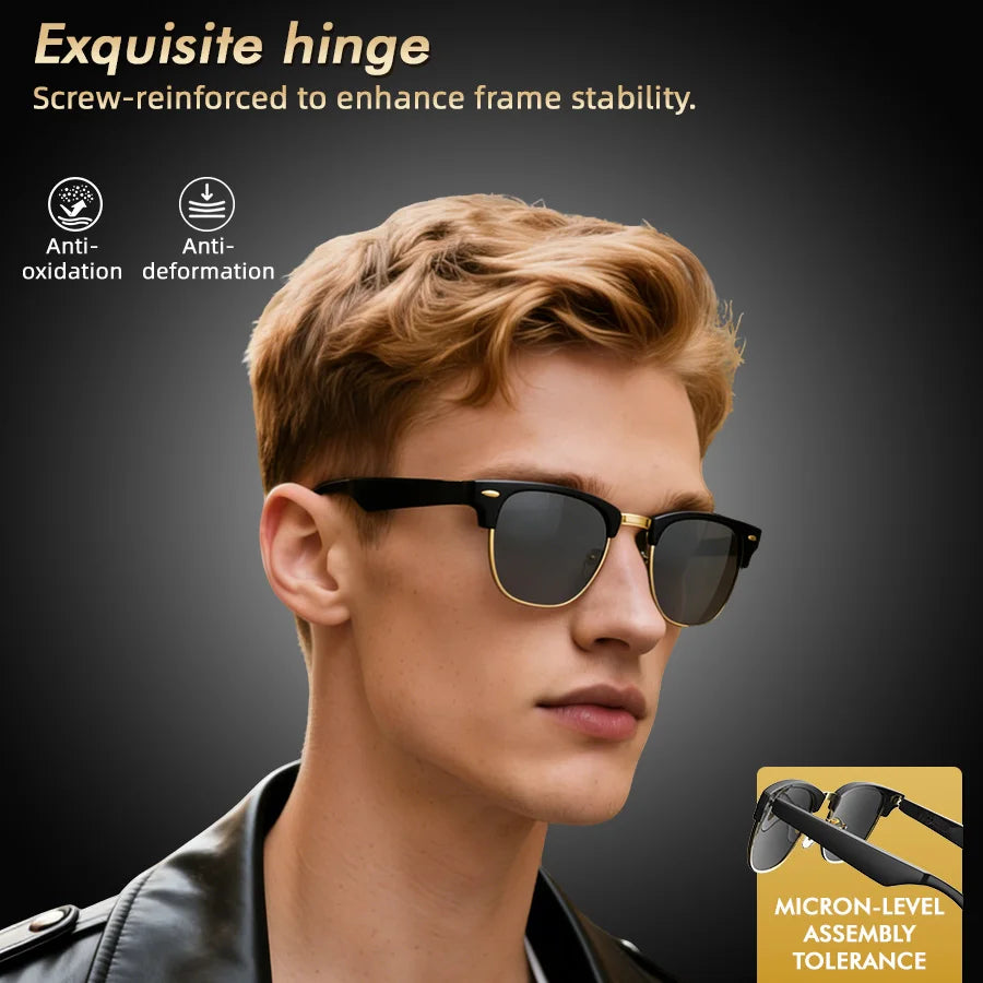 Smart Glasses with Speaker, Bluetooth glasses for Men and Women with Outdoor UV Protection,Support Voice Assistant/Android/Mac