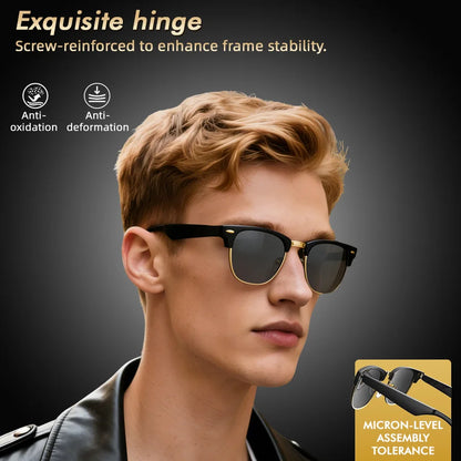 Smart Glasses with Speaker, Bluetooth glasses for Men and Women with Outdoor UV Protection,Support Voice Assistant/Android/Mac