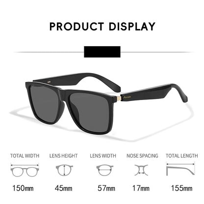 Smart Audio Glasses With Built-in Speakers, Wireless Audio Eyewear For Men Women Outdoor UV Protection, Voice Control Function Compatible With All Smart Mobile Devices For Sports Driving Daily Use