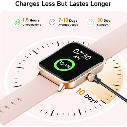 1.85 Inch AMOLED Touchscreen Smartwatch with 110+ Sport Modes, Heart Rate, and IP68 Waterproof