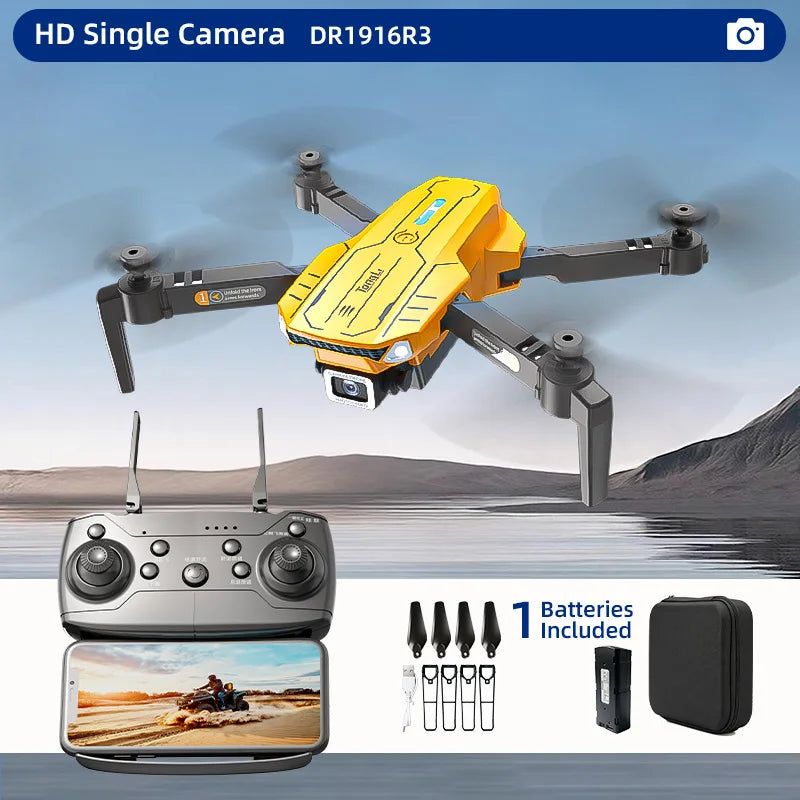 TONGLI Portable Foldable RC Drone Quadcopter, HD Camera with Gesture Photo Control, Headless Mode, Stable Altitude Hold Hover, Long-Range Wi-Fi FPV Transmission, Durable Build, Beginner-Friendly Outdoor Recreational Aerial RC