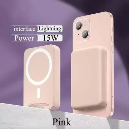 Magnetic Wireless Power Bank, 15W Wireless Quick Charge & 22.5W PD Wired Fast Charging Portable External Battery Pack Compatible with Smartphones