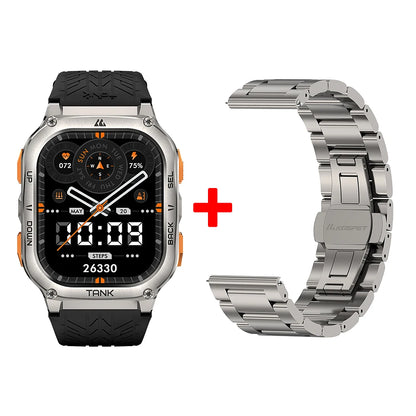 KOSPET TANK M3 Ultra GPS Smart Watch For Mentainless Steel Smartwatch 5ATM IP69K Waterproof Bluetooth Call Health Monitor