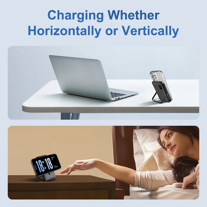 10000mAh Magnetic Power Bank Ultra-Thin Portable 20W Fast Charging with Digital Display USB-C Cable Foldable MagSafe for iPhone