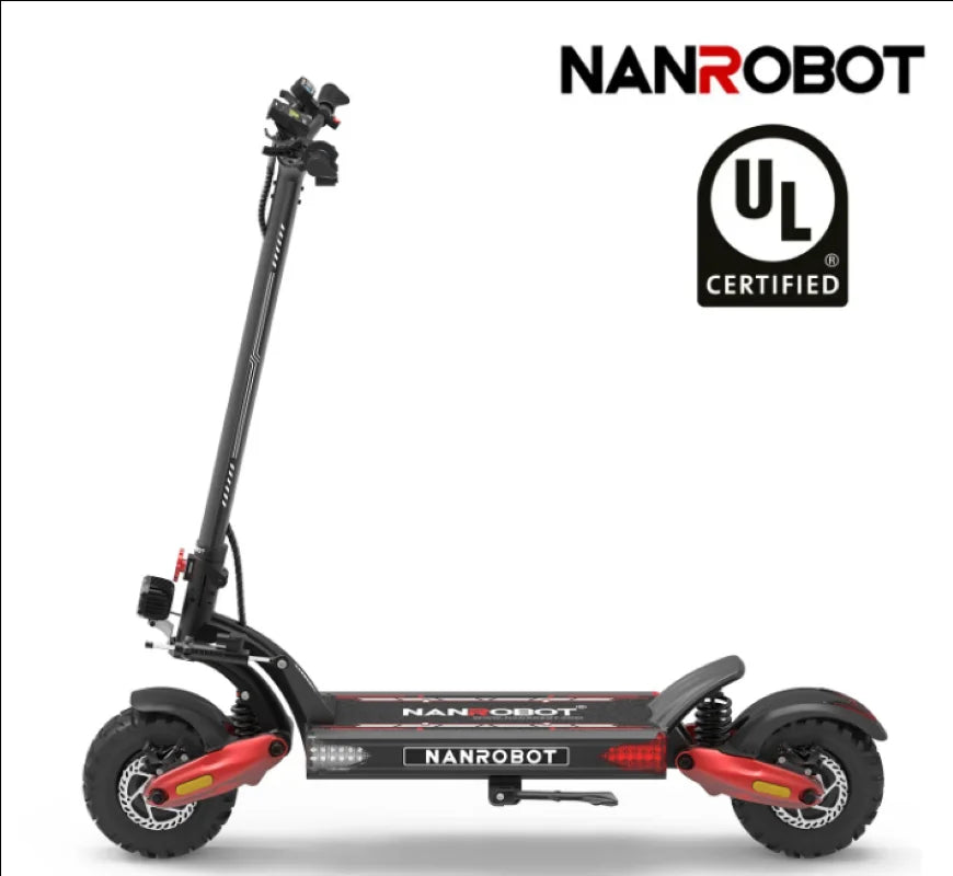 NANROBOT LS7+ Adult Electric Scooter - Fast 75mph Off-Road E-Scooter, Foldable Waterproof 6000W Dual Motor E-Scooter with Suspension, 300-Pound Load Capacity, 45-85 Mile Range, Dual Hydraulic Brakes