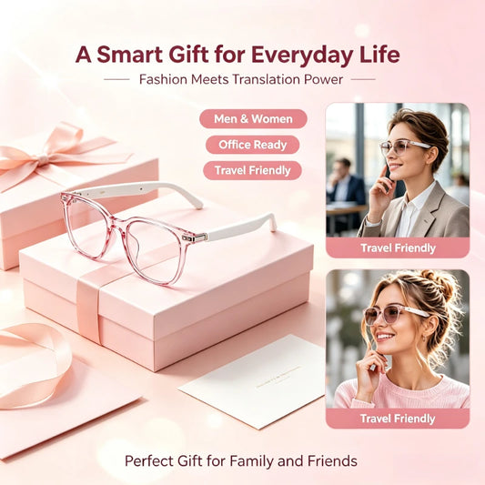 Smart translation glasses that change color, supporting real-time conversation in 160 languages; Bluetooth audio glasses suitable for driving and cycling, designed for both men and women