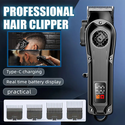 Professional Cordless Hair Clipper for Men Electric Barber Clipper & Trimmer Rechargeable Hair Cutting Tools