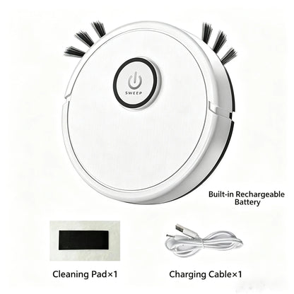Robot Vacuum Cleaner, 4.5cm Ultra-Slim Robotic Vacuum for Pet Hair & Hard Floor, 45dB Quiet Automatic Floor Sweeper with 50-Min Runtime, Smart Obstacle Avoidance Mini Sweeping Robot for Home & Office