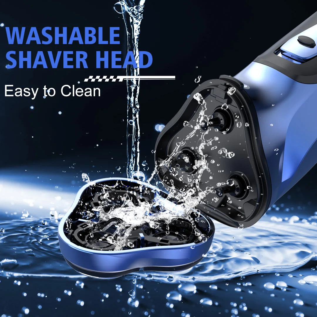 Electric Razor for Men Cordless,Men's Electric Shaver,,Pop-up Trimmer,Wet or Dry Rotary Shaver for Men for Travel,USB Fast Charging