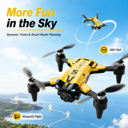 RC Drone Optical Flow Hover Smart Follow Waypoint Trajectory Flight One Key Takeoff Landing Return 360° Roll Headless Mode Outdoor Flying Drone