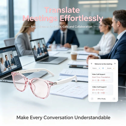 Smart translation glasses that change color, supporting real-time conversation in 160 languages; Bluetooth audio glasses suitable for driving and cycling, designed for both men and women