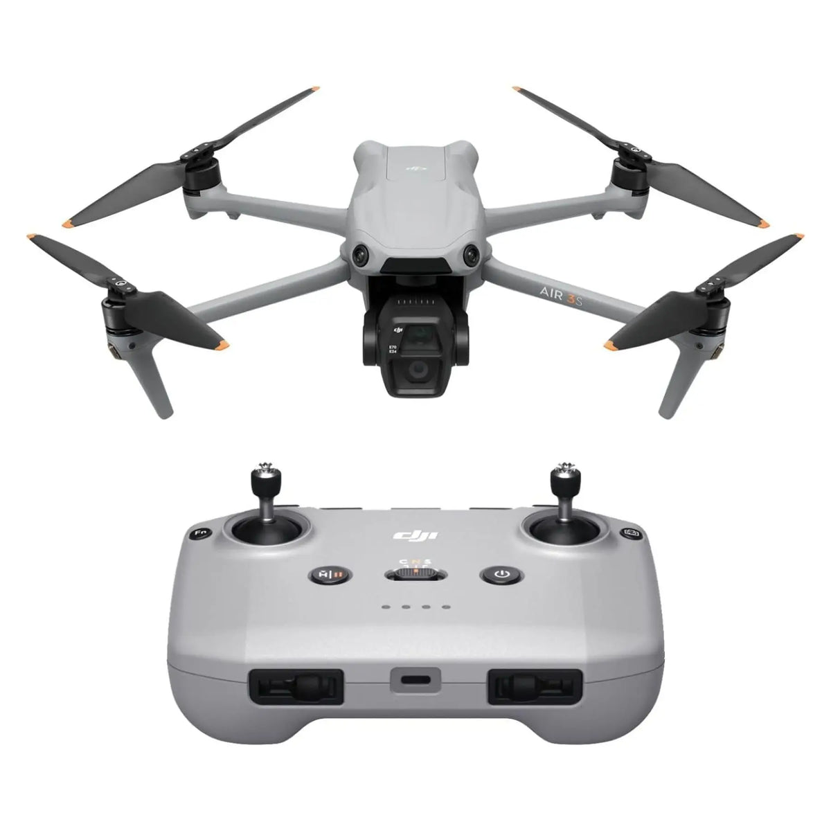 DJI Air 3S Drones with a Camera Drone 4K Professional DJI RC-N3 or Fly More Combo (DJI RC2) Option Camera Drone with 1" CMOS Wide-Angle Camera 4K/60fps HDR Video & 14 Stops of Dynamic Range 45-Min Max Flight Time 20km Transmi