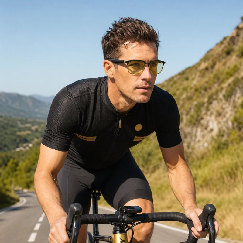 SMART BLUETOOTH GLASSES, PHOTOCHROMIC AUTO LIGHT‑ADJUSTING LENSES WITH TOUCH CONTROL, HANDS‑FREE CALL & MUSIC EARPHONE GLASSES FOR DRIVING CYCLING OUTDOOR WORK DAILY USEe