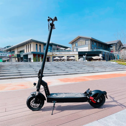 500W 48V Electric Scooter for Adults 40km/h Off Road E-Scooter 10 Inch Wide Tire 150kg Max Load Foldable Long Range Scooter