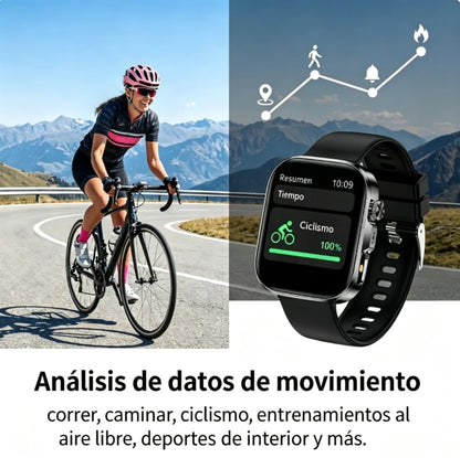 Smartwatch, Full Touchscreen, 2.01-Inch Ultra-Large Screen HD Display, Multiple Sports Modes, Flashlight, Calling, Clock, Men's Watch, Women's Watch, Ideal for Christmas Humor, Novelty, Fun Gift, Father's Day Present, New Yea