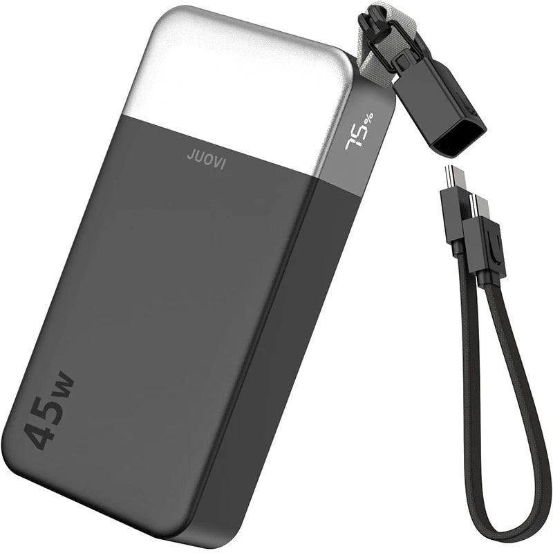 JUOVI 20000mAh 45W Portable Charger Power Bank Fast Charging PowerBank with PD 3.0 & QC 4.0 for Samsung S26/25/24 iPhone 17/16/15/14/13 Series