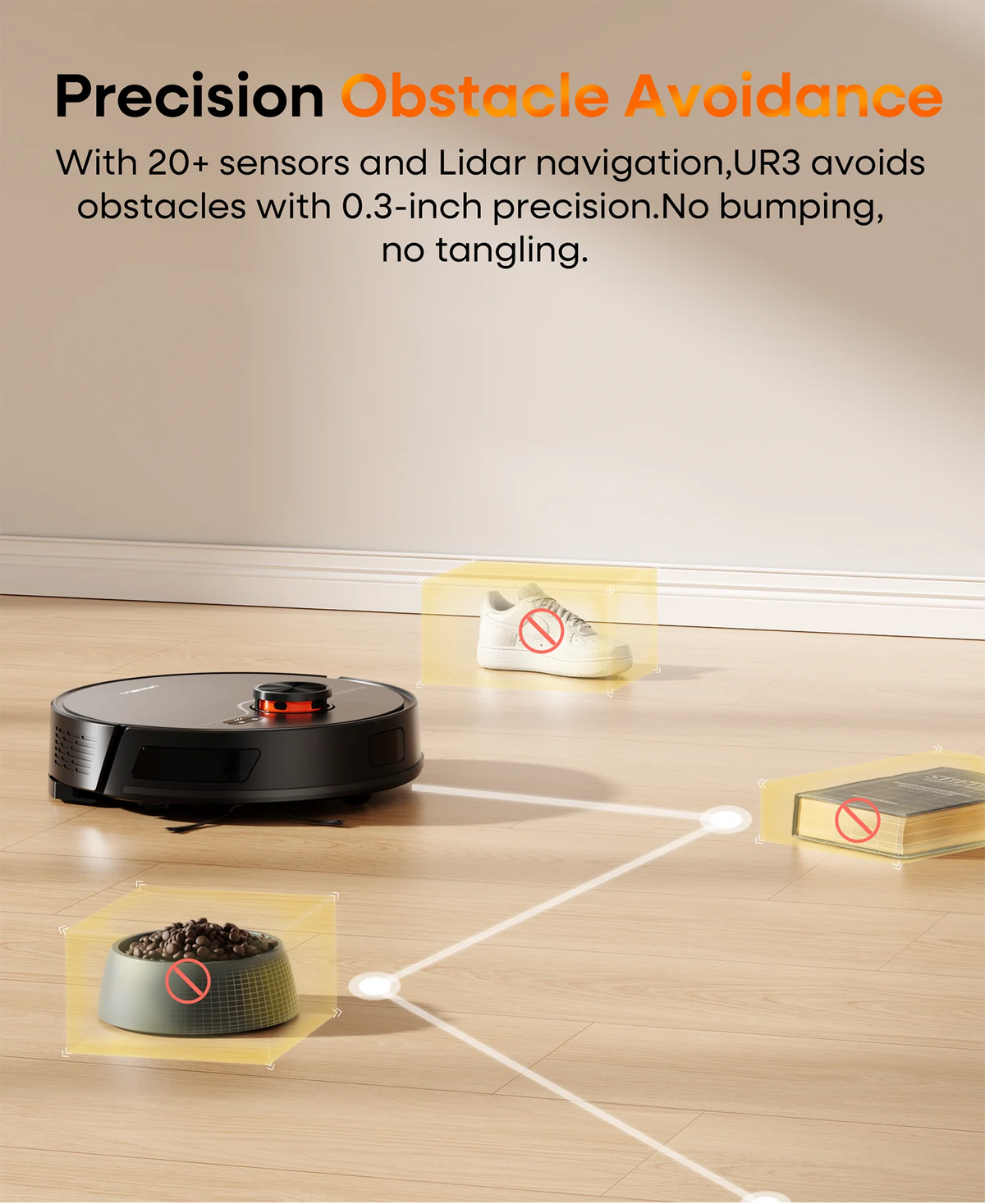 Refurbished UNINELL By Erabros UR3 Robot Vacuum and Mop Combo, 7000Pa Suction Robotic Vacuum, Self-Emptying 90 Days Capacity, LiDAR Navigation Home Mapping, 180 Mins, App/Alexa, for Pet Hair Carpets Hard Floors