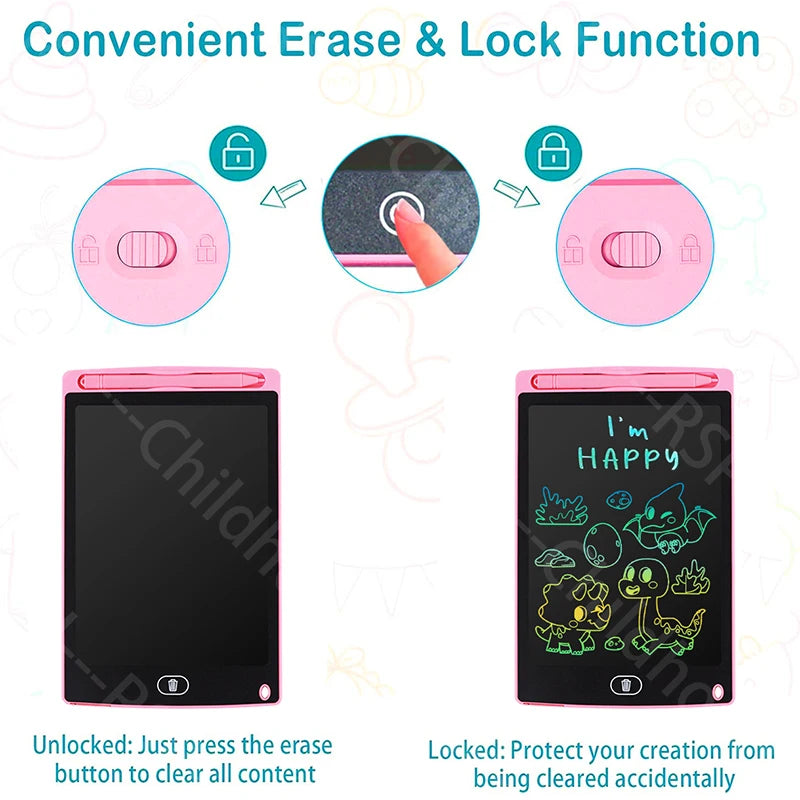 LCD Writing Tablet for Kids, 8.5 Inch Colorful Doodle Board Drawing Tablet, Educational Learning Toys Birthday Gifts for Boys Girls, Christmas Gift
