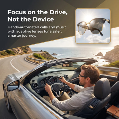 AI‑Powered Smart Glasses for Men Women, Photochromic Lenses Audio Glasses with Hi‑Fi Sound Quality, HD Hands‑Free Calls & Music Playback, Ideal for Outdoor Sports & Everyday Office Use