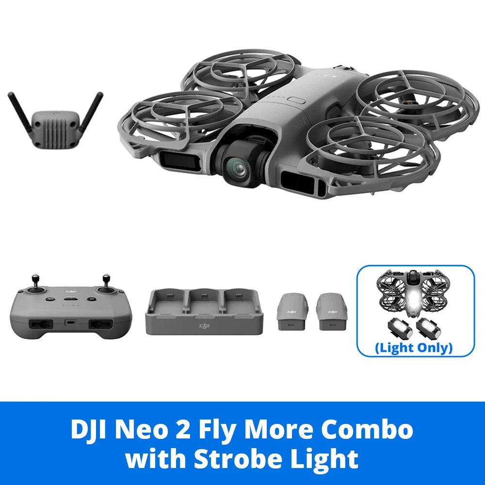 DJI Neo 2 Fly More Combo Drones with a Camera & 3 Batteries Charging Hub Optional Accessory Kit 151g 4K 100FPS Slow Motion Omnidirectional Obstacle Sensing