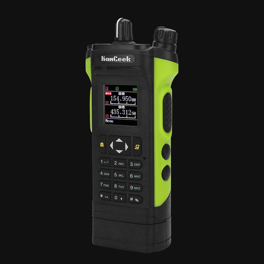HAMGEEK APX-8000 Green 12W 128CH VHF UHF Walkie Talkie Dual Band Radio Dual PTT and Duplex